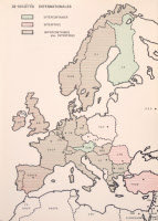 Map presenting the establishment in Europe of Intercontainer and Interfrigo