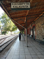 Kalavrita station's platform, Terminus of the Odontotos, Greece