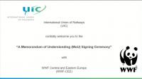 Memorandum of Understanding (MoU) signed between UIC and the World Wildlife Fund Central and Eastern Europe (WWF-CEE), 18 November 2020, Online